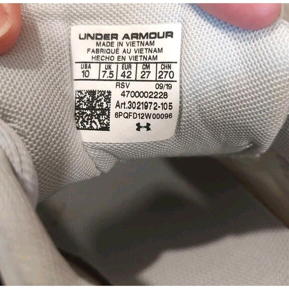 Under Armour Shoes Women’s 10 Charged Assert 8 Style 3021972-105 Gray Peach UA - Picture 7 of 8